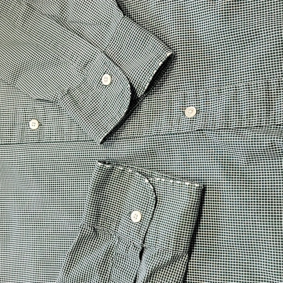 Brooks Brothers Size L (16-4) Green & White Check Long Sleeve Button Down Shirt - Picture 11 of 11